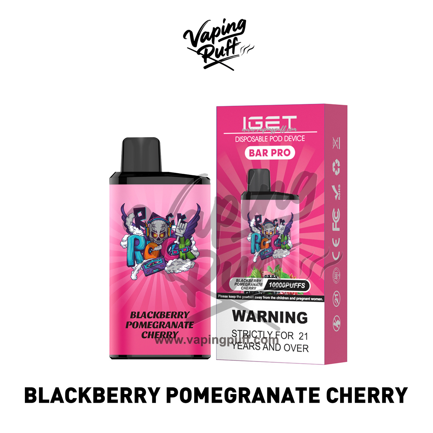 IGET Bar Pro 10000 Puffs - Blackberry Pomegranate Cherry
