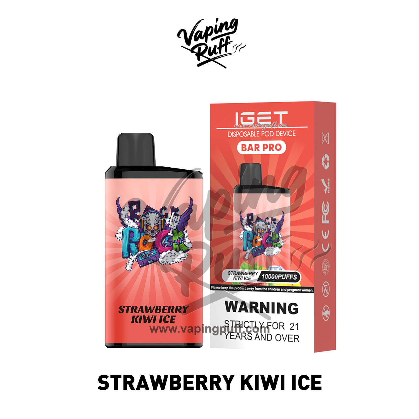 IGET Bar Pro 10000 Puffs - Strawberry Kiwi