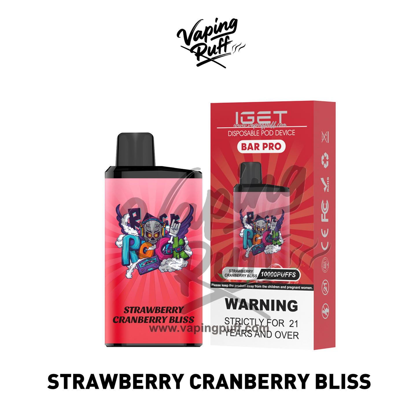 IGET Bar Pro 10000 Puffs - Strawberry Cranberry Bliss