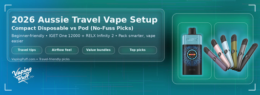 2026 Aussie Travel Vape Setup: The Easiest Disposable vs Pod Kit for Beginners (IGET + RELX)