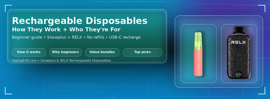 Rechargeable Disposable Vapes Explained: How They Work + Beginner Picks (Snowplus & RELX)