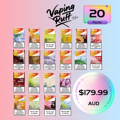 20 × Relx Pods $179.99 AUD