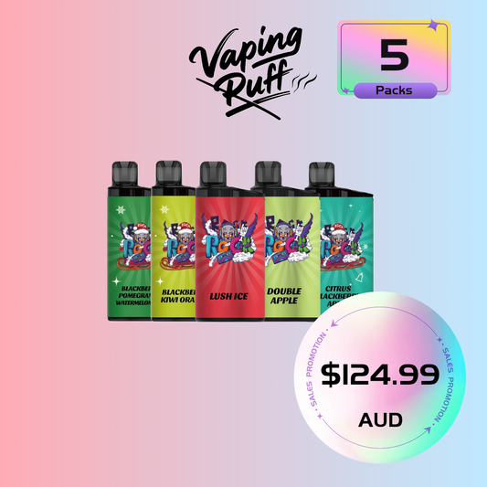 5 x IGET Bar 3500 Puffs $124.99 AUD