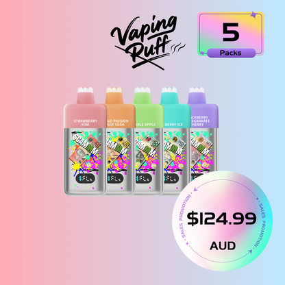 5 x Scam 15000 Puffs $124.99 AUD