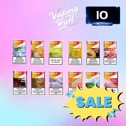 Clearance Sale –  10 × Relx Pods $81.59 AUD
