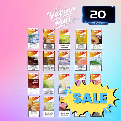 Clearance Sale –  20 × Relx Pods $153.19 AUD