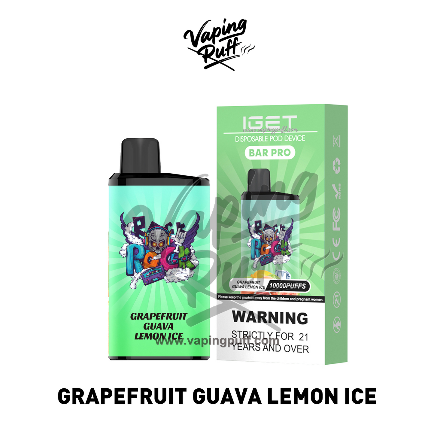 IGET Bar Pro 10000 Puffs - Grape Fruit Guava Lemon Ice