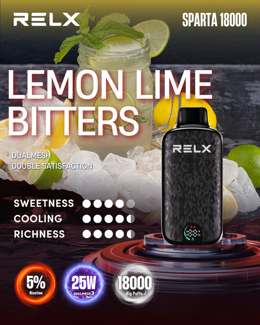RELX Sparta 18000 Puffs - Lemon Lime Bitters