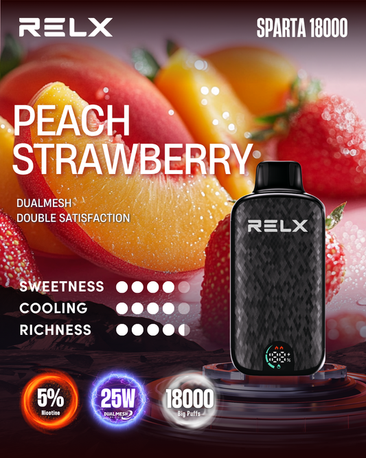 RELX Sparta 18000 Puffs - Peach Strawberry