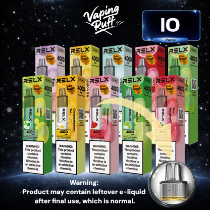 10 x Relx MagicGo 4000 Puffs $274.99 AUD