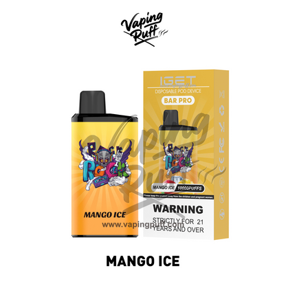 IGET Bar Pro 10000 Puffs disposable vape in Mango Ice – buy online at VapingPuff Australia.