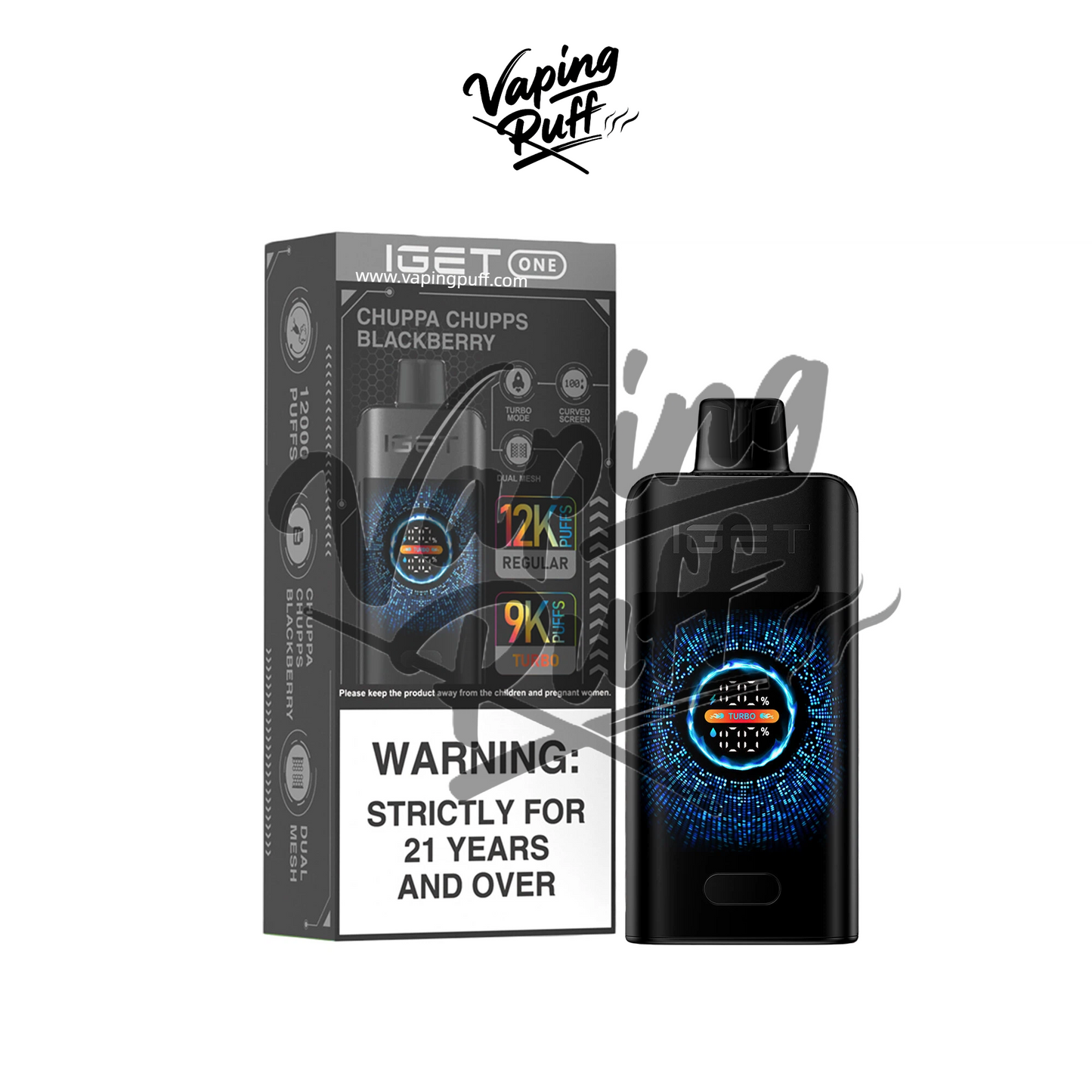 IGET One 12000 Puffs Chuppa Chupps Blackberry disposable vape device Australia