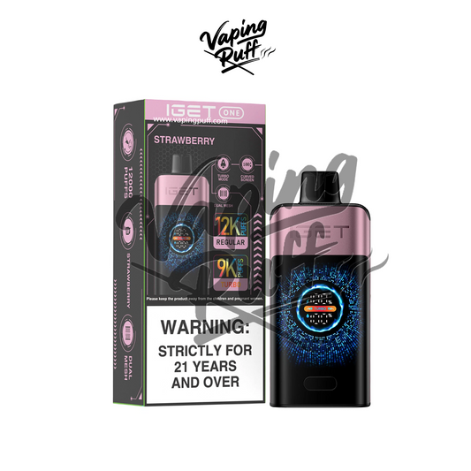 IGET One 12000 Puffs Strawberry disposable vape device Australia