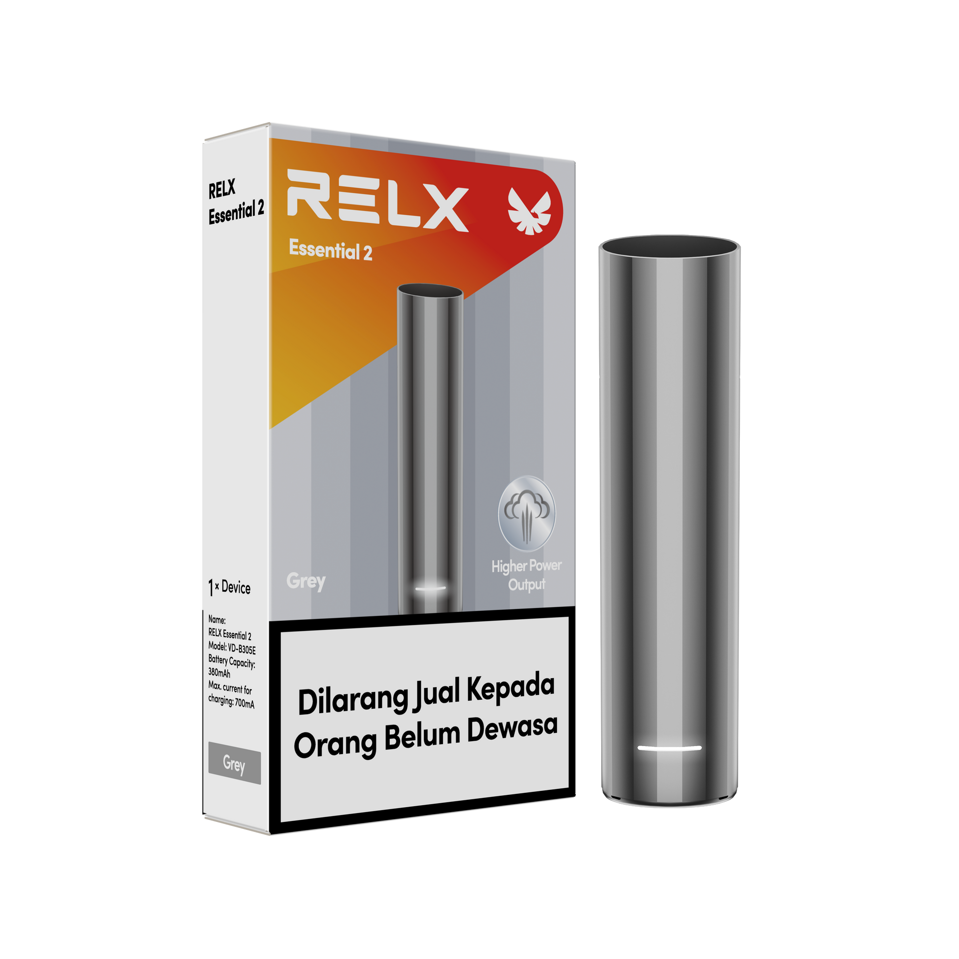 RELX Essential Device 2 – Grey vape device compatible with RELX pods. Buy online at VapingPuff with Melbourne same-day delivery & AU express shipping.
