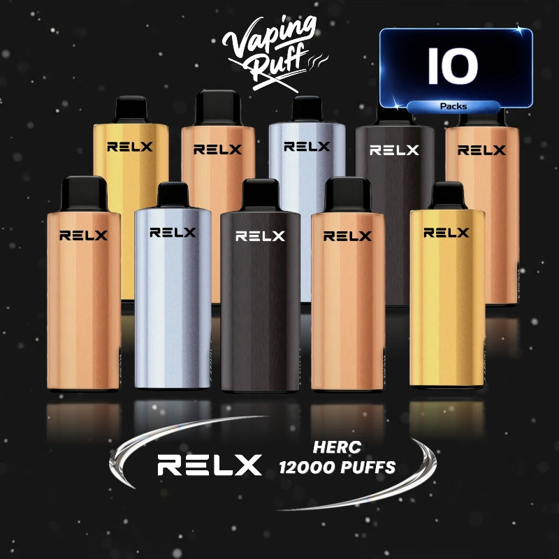 10 x Relx Herc 12000 Puffs $459.99 AUD