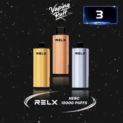 3 x Relx Herc 12000 Puffs $ 146.99 AUD