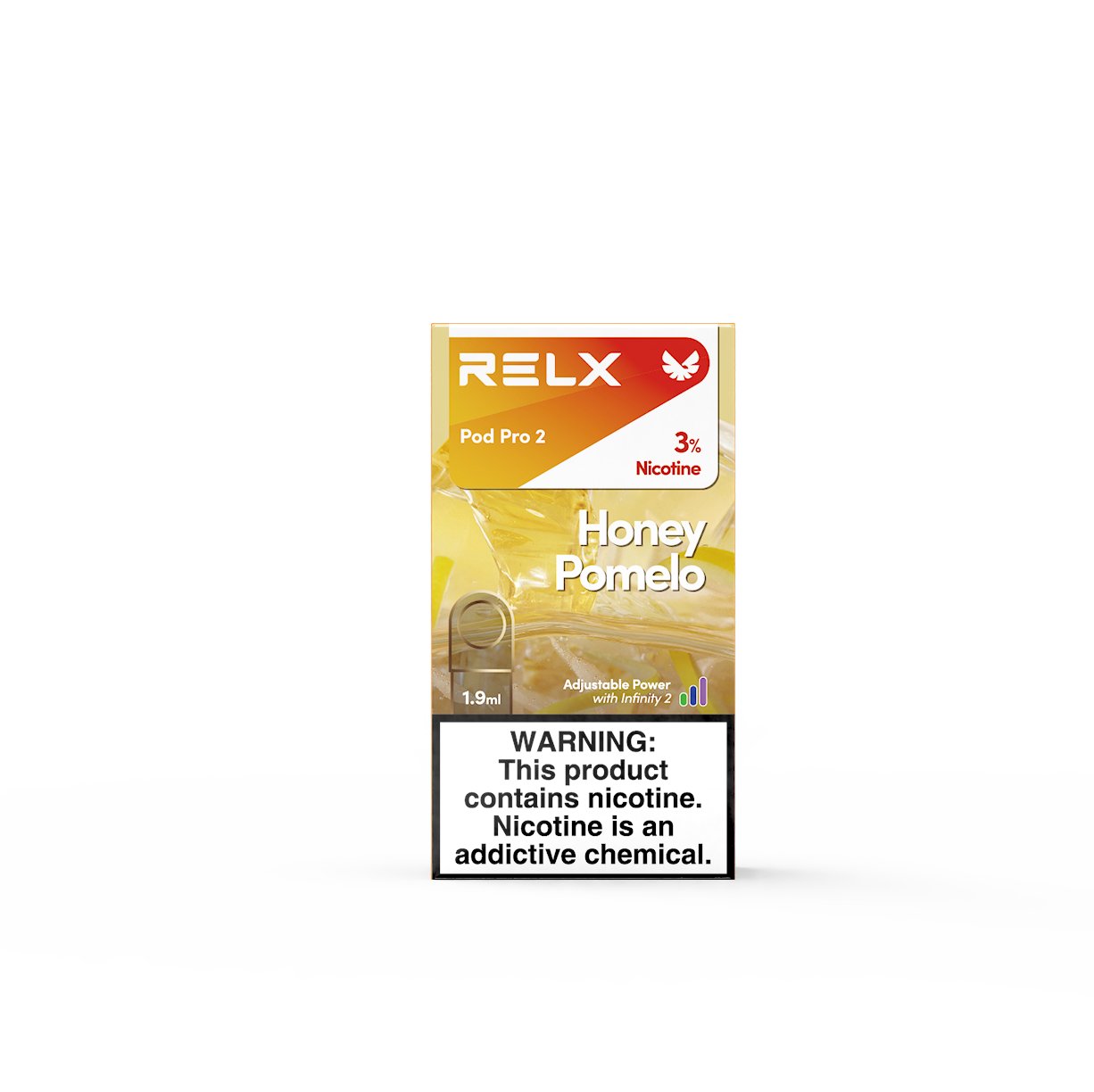 RELX Pod 650 puffs disposable vape in Honey Pomelo – buy online at VapingPuff Australia.